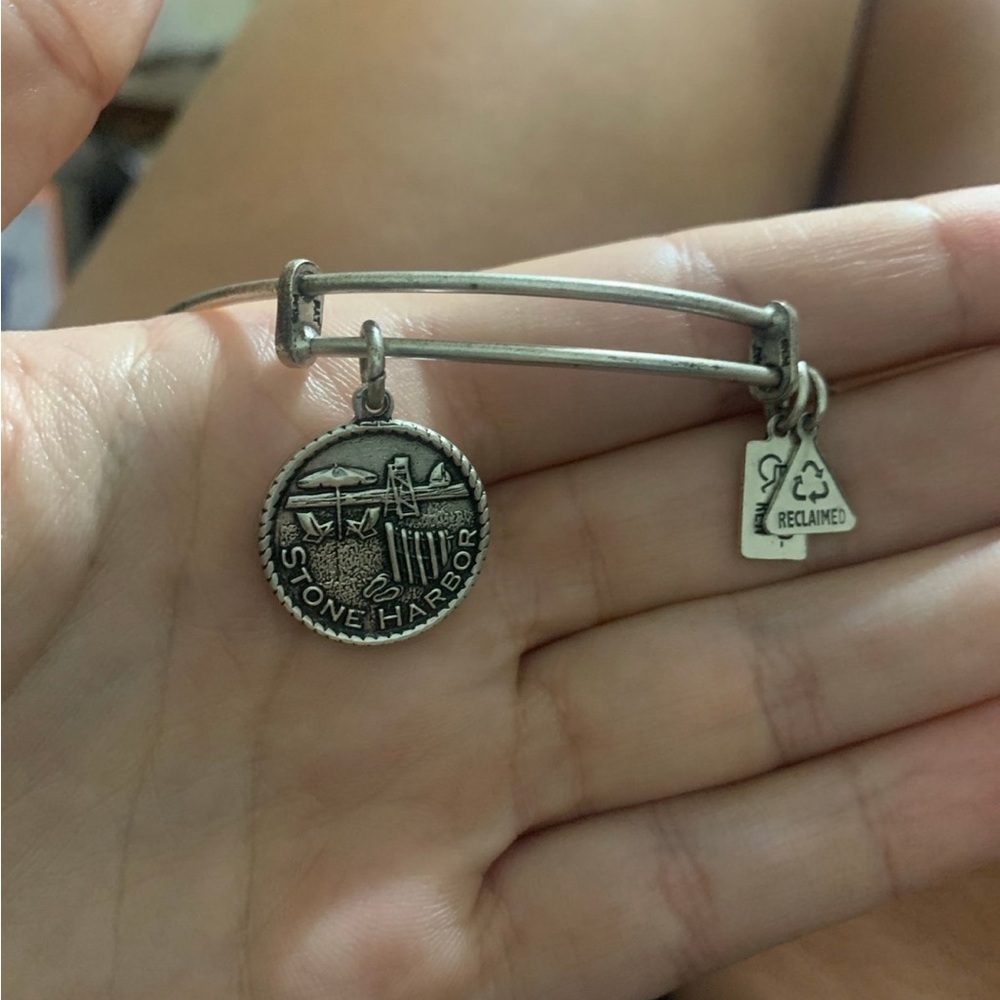 Alex and Ani Silver Stone Harbor Charm Bracelet